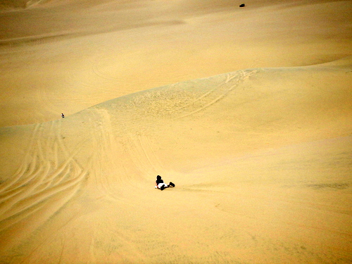 Sand Surfing the Dunes of Huaca China, Peru.
